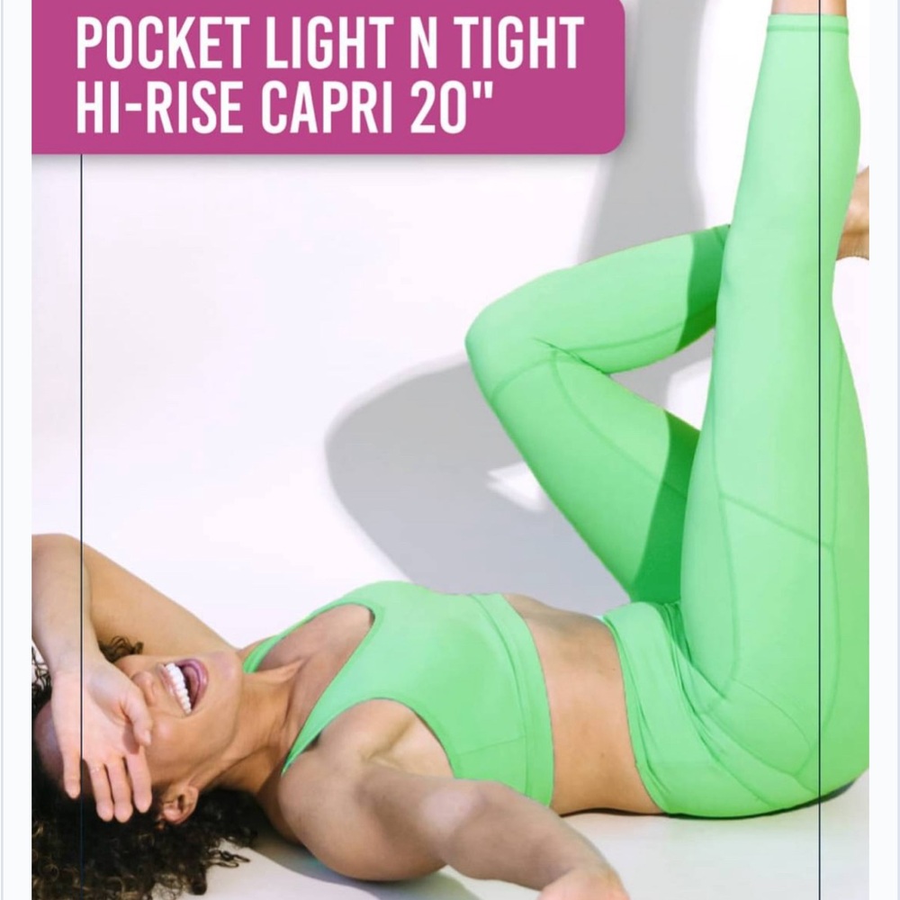 ZYIA Spring Bud Pocket Light n Tight Hi-Rise Capri 20” (size 8-10 NWT)